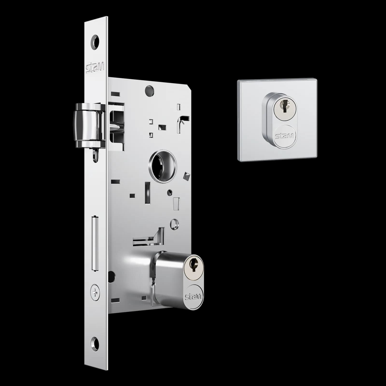 FECHADURA STAM 803 TRINCO ROLETE ROS. QUADRADA