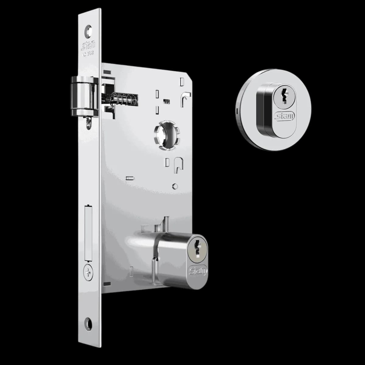 FECHADURA STAM 1601 TRINCO ROLETE ROS. REDONDA